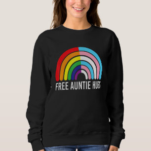 Free Auntie Hugs Rainbow Transgender Flagga Lgbtq T Shirt