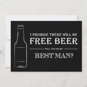 Free Beer Funny Best Man Groomsman Frieri