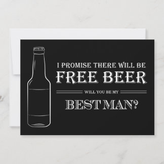 Free Beer Funny Best Man Groomsman Frieri
