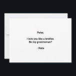 Free Beer Funny Groomsman Frieri<br><div class="desc">Den här groomsmannen frieri kort är ett lustigt sätt att be din vän att vara med i bröllop.</div>