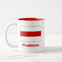 Free Belarus - English - White Red White Flagga