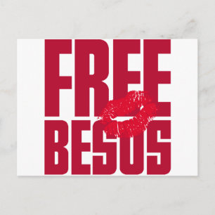 Free Besos Vykort