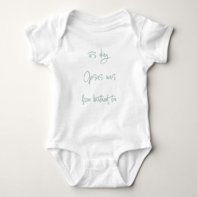 Free Birth Jersey | Funny Baby Bodykostym T Shirt (Framsida)