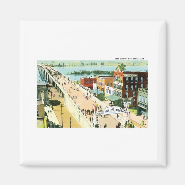 Free Bridge, Fort Smith Arkansas Magnet (Framsidan)