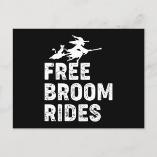 Free Broom Rides Vykort