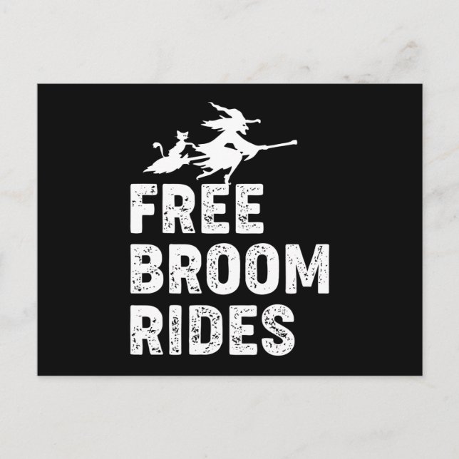 Free Broom Rides Vykort (Framsida)