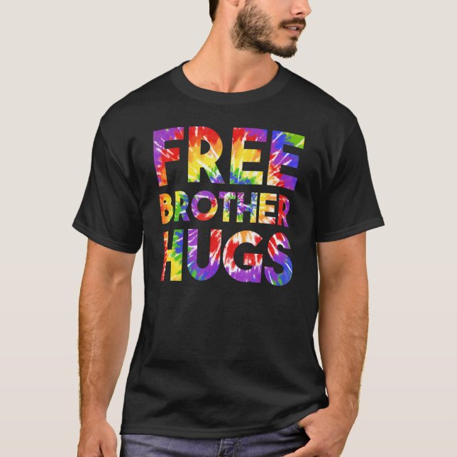 Free Brother Hugs kommer ut från Gay pride Lgbt Sa T Shirt (Framsida)