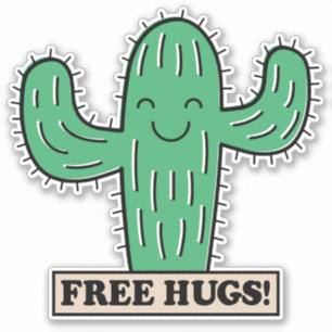 Free Cactus Hugs Klistermärken