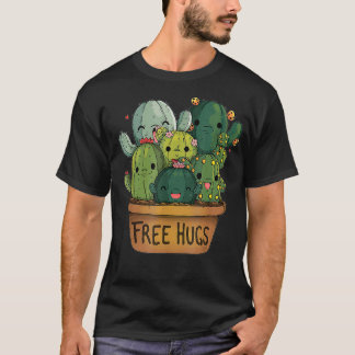 Free Cactus Hugs Tee Funny Cactus Present