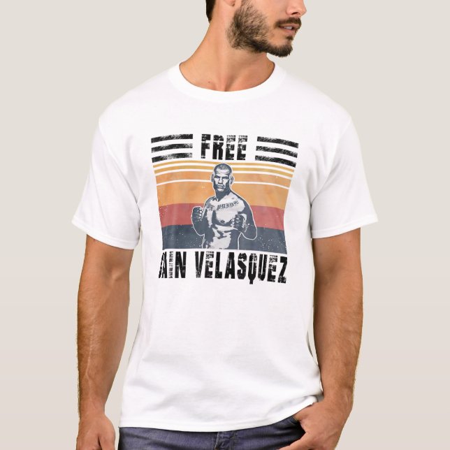 Free Cain-Velasquez Retro-Vintage T Shirt (Framsida)