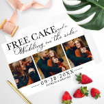 Free Cake Funny Bröllop spara datum 3 Photo Inbjudningar<br><div class="desc">Fri cake-fo-inbjudan till Bröllop spara datum 3-foto</div>