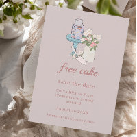 Free Cake Funny Dusty Rosa