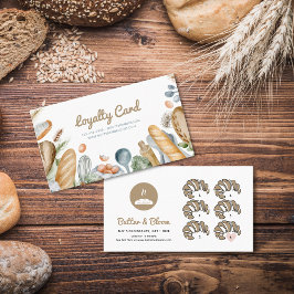 Free Croissant Boho Bakery Lojalitetskort