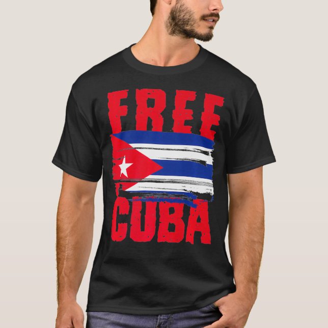 Free Cuba Premium T Shirt (Framsida)