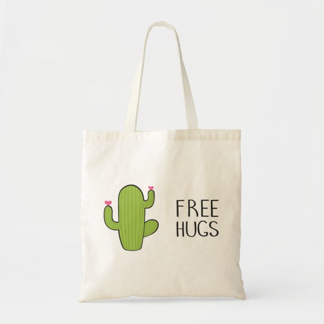 Free Cute HUGS, Lunt Fånig Hugger Tygkasse (Framsidan)
