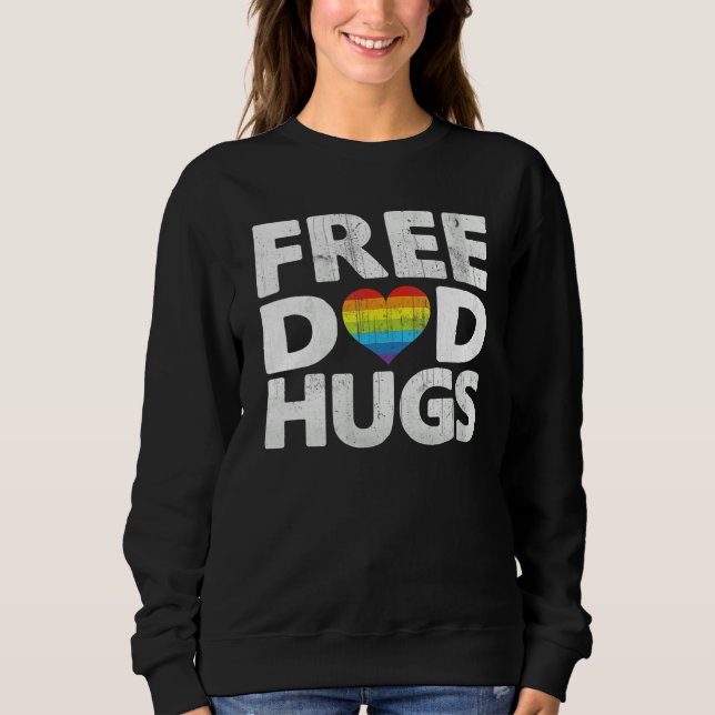 Free Dad Hugs Pride Free Dad Hugs Rainbow Gay Prid T Shirt (Framsida)