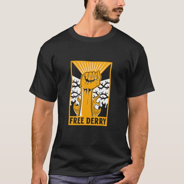 Free Derry Ireland 1 T Shirt (Framsida)