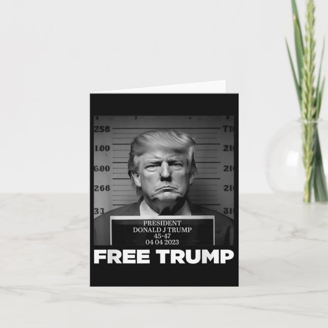 Free Donald Trump Mugshot Kort (Framsida)