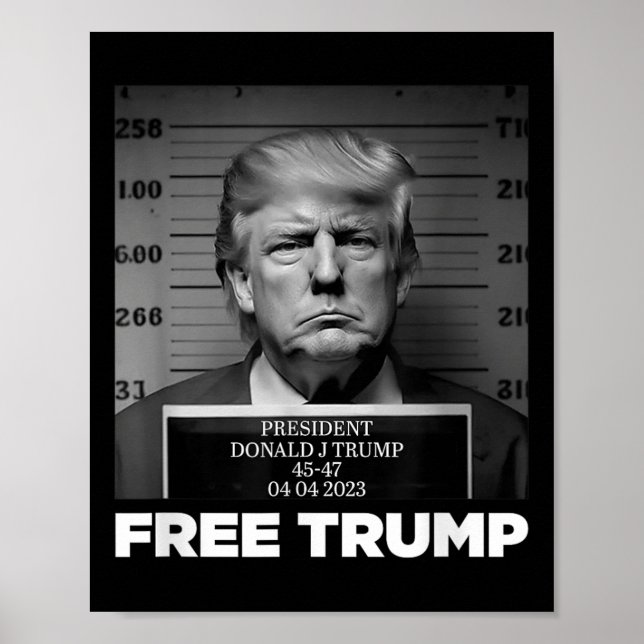 Free Donald Trump Mugshot Poster (Framsidan)