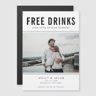 Free Drinks Photo Bröllop spara datum