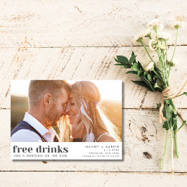 Free Drinks Photo Bröllop spara datum Datumet