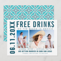 Free Drinks Photo Mexico Beach Wedding