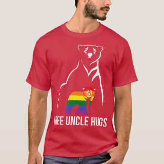 Free farbror Hugs Gay pride LGBT Rainbow Manar T Shirt
