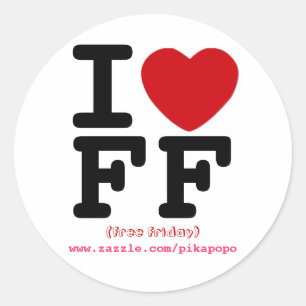 Free Fredag Sticker Runt Klistermärke