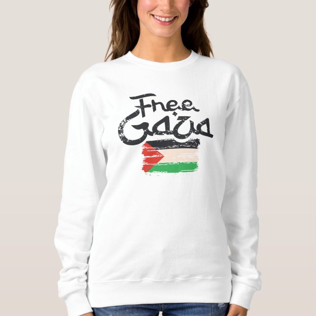 Free Gaza - Peace For Palestine T Shirt (Framsida)