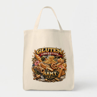 Free Gluten! Gluten Liberation Army Grocery Tote Tygkasse