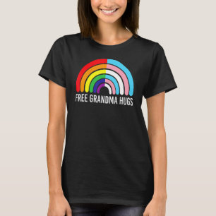 Free Grandma Hugs Rainbow Transgender Flagga Lgbtq T Shirt