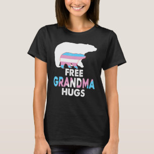 Free Grandma Hugs Transgender Rainbow Bear Lgbt Pr T Shirt