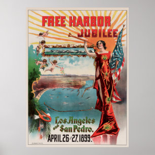Free Harbour Jubilee, Los Angeles och San Pedro. Poster