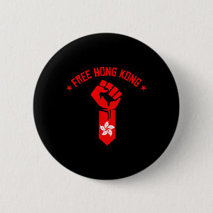 Free Hong Kong - Resistent Fist with Hong Kong Fla Knapp