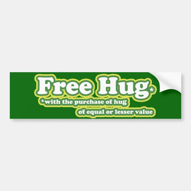 Free Hug Hugs Parody Bildekal (Framsidan)