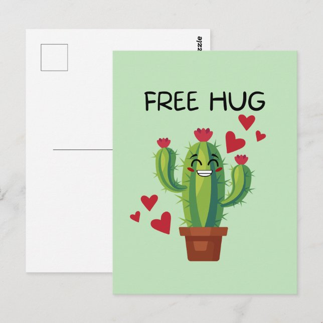Free Hug Vykort (Fram/baksida)