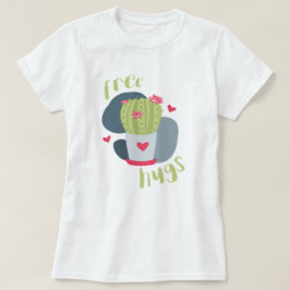 Free Hugs and Hearts Cactus T Shirt