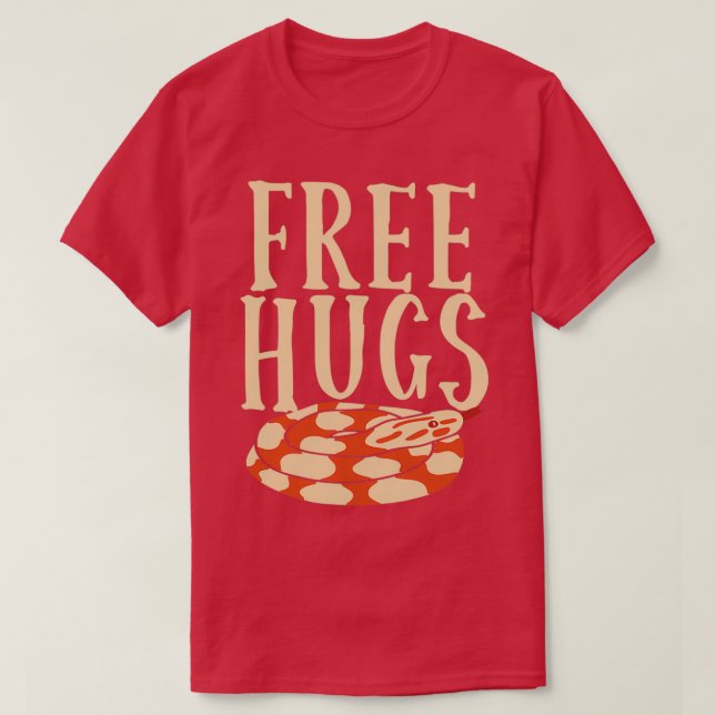 Free Hugs Boa Constrictor Snake Funny graphic and  T Shirt (Design framsida)