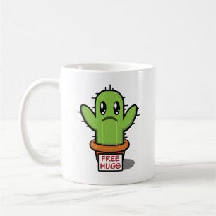 Free Hugs Cactus Coffee Mugg - Funny Succulent Kär
