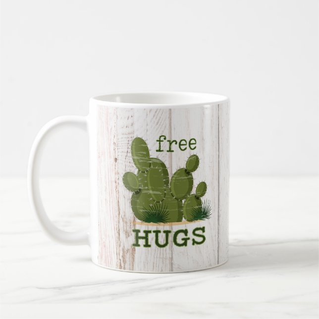 Free Hugs Cactus Kaffemugg (Vänster)
