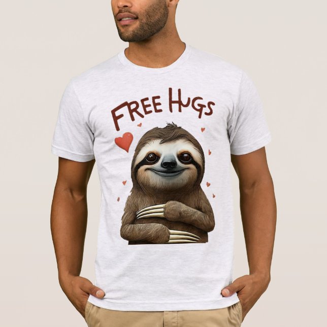 Free Hugs cool dov Giving Free Hugs T-Shirt (Framsida)