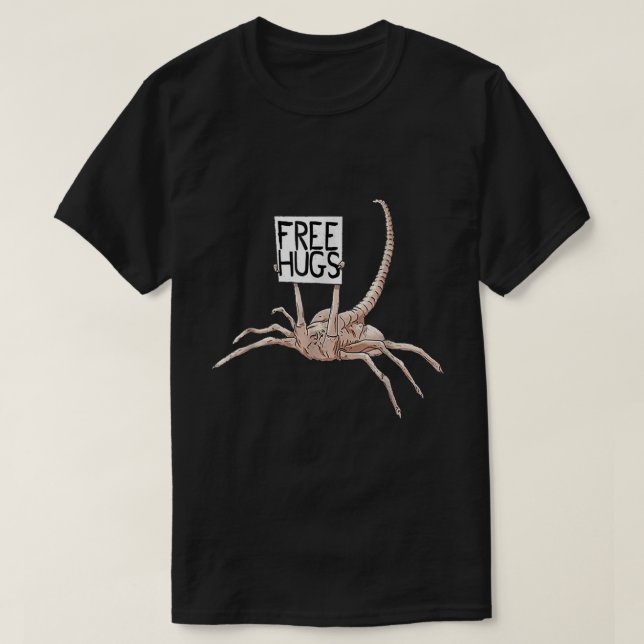 Free Hugs Creepy Alien Meme Design T Shirt (Design framsida)