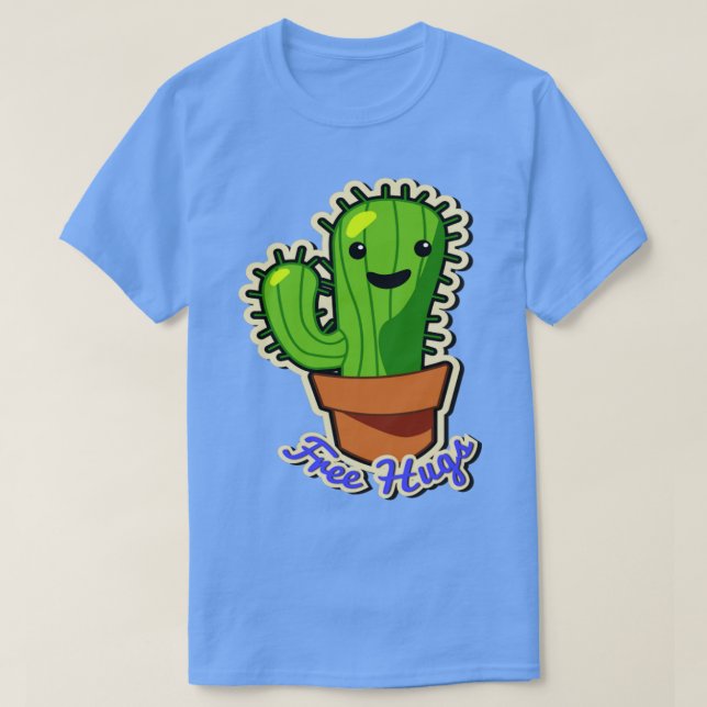Free Hugs Cute Cactus T Shirt (Design framsida)