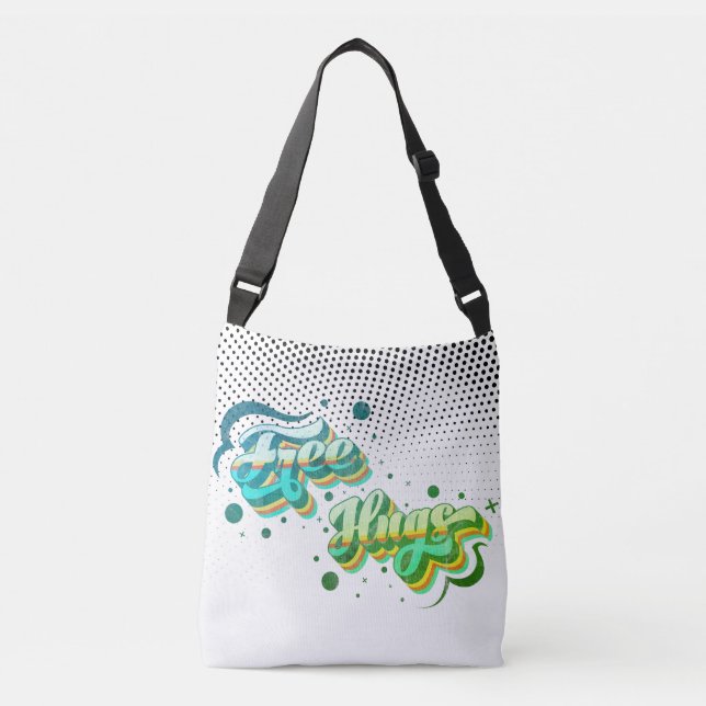 Free Hugs - Deluxe Cheeky Grönt Dots Mix Edition Axelväska (Framsida)