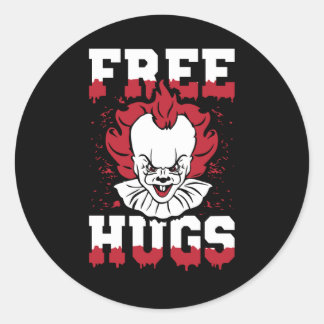 Free Hugs Funny Horror Movie Runt Klistermärke