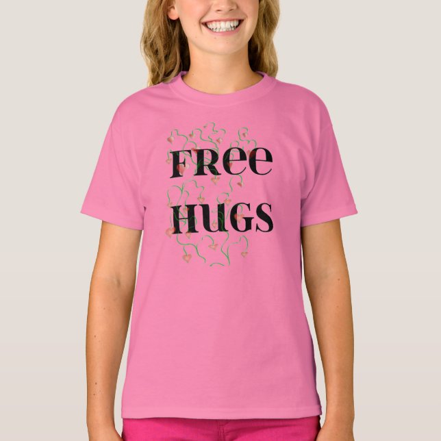 Free Hugs Hearts Tee (Framsida)
