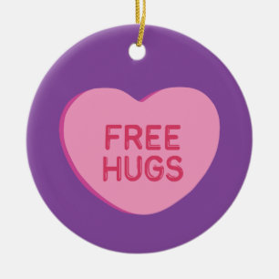 Free Hugs Julgransprydnad Keramik