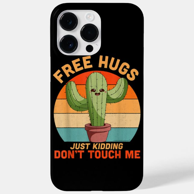Free Hugs Just Kidding Don't Touch Me Cactus Funny (Baksida)