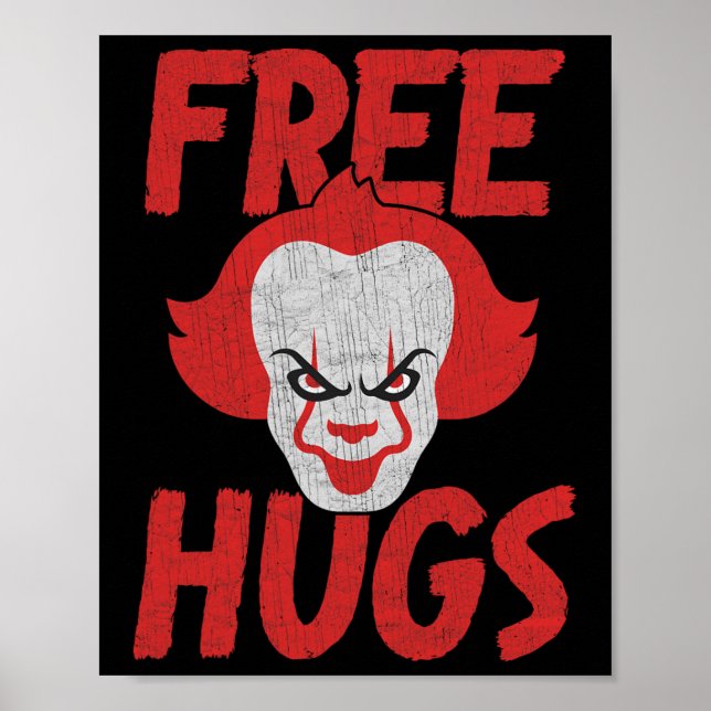 Free Hugs Killer Scary Clothes För barn Poster (Framsidan)