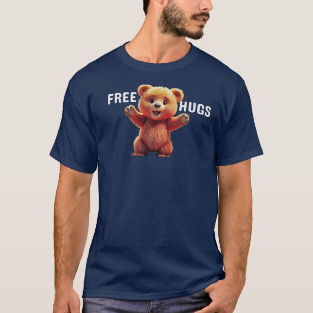 Free Hugs Nalle T Shirt (Framsida)